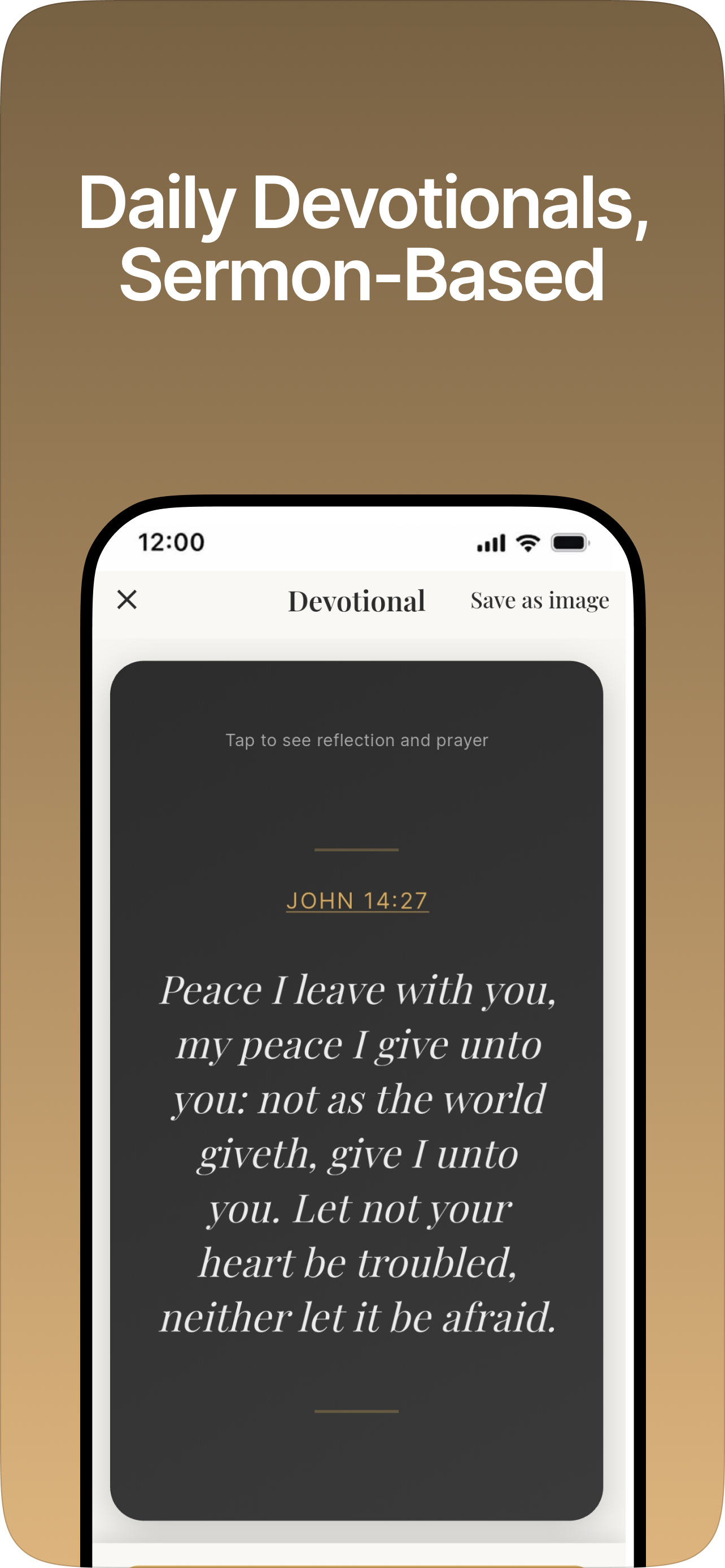 Daily devotional generated from content